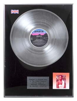 Whitney Houston United Kingdom Sales Recognition Award for "Whitney Houston" Debut Album